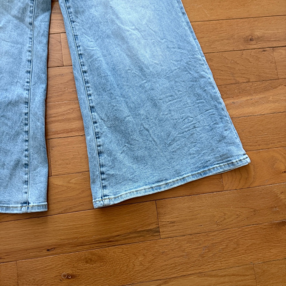 Mica High Rise Super Wide Leg Palazzo Crop Jeans Women 29 - Picture 12 of 12
